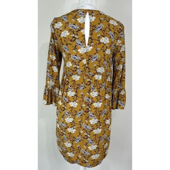 Old Navy Gold Floral Mini Shift Dress Size XS (0/2) - Picture 2 of 12